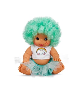 Afro Bebek Kıvırcık Saçlı 23 cm 23488 Yeşil (Karışık)