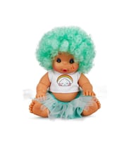 Afro Bebek Kıvırcık Saçlı 23 cm 23488 Yeşil (Karışık)