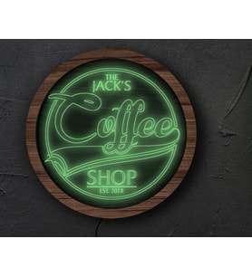BK Gift Kişiye Özel Led Işıklı Yuvarlak Bar Tabelası, Işıklı Tabela, Bar Dekorasyonu, Duvar Dekoru, Home Bar Tabela-19