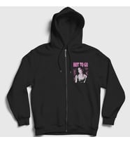 Presmono Unisex Siyah Hot To Go Müzik Chappell Roan Fermuarlı Kapüşonlu Sweatshirt 497620tt