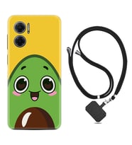 Xiaomi Redmi Note 11E Kılıf Silikon Boyun Askılı İpli Desenli Silikon Avo Şekerto 1626