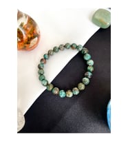 Su Yeşili Çok Şık Jade Doğal Taş Bileklik  Handmade > Huzur Taşı