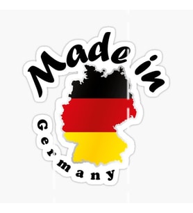 Made in Germany Araba Leptop Oto Sticker 13cm 4 Adet B