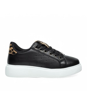 Flet 341 Siyah-Kahve Kadın Spor Sneaker