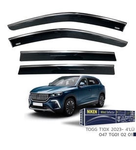 Niken Togg T10X Cam Rüzgarlığı Kromlu 4'Lü 2023+ Sonrası (Beyaz)