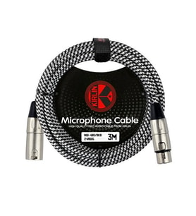Kırlın MW-480-3M-BKB Profesyonel Mikrofon Kablosu (3 Metre)  24AWG Hassas İletken XLR Dişi-Erkek Bağlantı ve Gürültüsüz Ses Kaydı