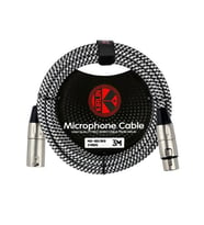 Kırlın MW-480-3M-BKB Profesyonel Mikrofon Kablosu (3 Metre)  24AWG Hassas İletken XLR Dişi-Erkek Bağlantı ve Gürültüsüz Ses Kaydı