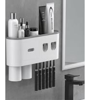 Çok Fonksiyonlu Diş Fırçası Tutucu Otomatik Dispenser Bardaklı Organizer