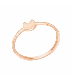 Diamond Line-Gülaylar Pembe Altın 14 Ayar Geometrik Yüzük