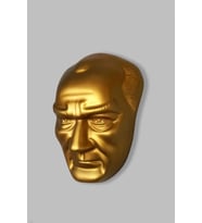 Atatürk Maskı 28 Cm Fiber Glass Resmi Kurum Okul (Altın Rengi)