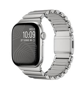 Watch 10 46mm Kordon KRD-151 Metal Silikon Kordon Gümüş-Gri