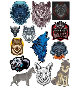 Kurt Wolf Sticker Set-13 14 Parça Telefon, Tablet, Defter, Laptop Sticker