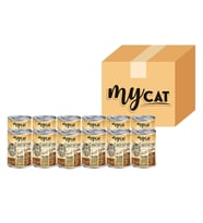 MYCAT CİĞER PARÇA ETLİ YETİŞKİN KEDİ KONSERVESİ 12 Lİ (400GR)