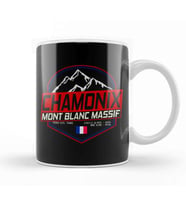 Retro Ski Chamonix Mont Blanc France Skiing and Mountain Biking Paradise 01 Kupa Bardak Porselen