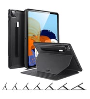 Apple iPad Air 13inç M2/M3 Kılıf Multifunction Leather Case A2836 A2837 A3006 (Siyah)