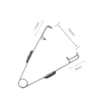 MikroTurCU Oftalmik Spekulum Tel Göz Açıcı Eğri 26mm Açıklık 9-11mm Oftalmolojik Cerrahi Eğitim Materyali