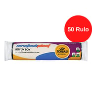 Newtechplast Büyük Boy Çöp Torbası, Siyah, 65 x 80 cm., 50 Rulo