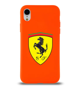 Apple iPhone XR Uyumlu Lansman Kılıf Ferrari Tasarımlı Altı Kapalı İçi Kadife Kaplı  Kapak (Şeffaf)