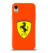 Apple iPhone XR Uyumlu Lansman Kılıf Ferrari Tasarımlı Altı Kapalı İçi Kadife Kaplı  Kapak (Şeffaf)