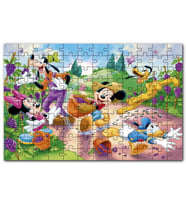 Cakapuzzle Üzüm Hasat Mickey Minnie Mouse Donald Duck Pluto Puzzle MDF (Ahşap) (120 Parça)