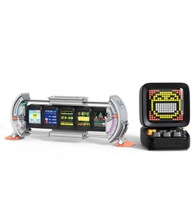 Divoom Ditoo Pro Siyah Bluetooth Hoparlör ve Times Gate Dijital Led Ekran Seti