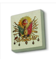 Osmanlı Arması Baskılı Doğaltaş  Magnet(KRT-087)