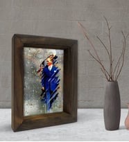 BK Gift Atatürk Tasarımlı Dekoratif Doğal Masif Ahşap Çerçeve 15x20cm-2 (Beyaz)