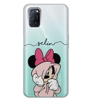 Oppo Sweatli Minnie Tasarımlı Şeffaf Telefon Kılıfı