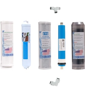 Aura Cebillion Compact Uyumlu 5'li Filtre Seti (Vontron Membran+Post Carbon) (Beyaz)