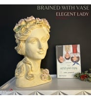 Gül Detaylı Zarif Çiçekli Büst Vazo Heykeli – Home Decor Master – Mükemel orijinal tasarım