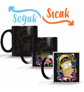 Simpsons Sihirli Kupa Bardak Porselen