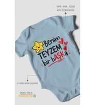 Benim teyzem bir başka! Kısa Kollu Bebek Body %100 Pamuk