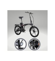 DS10 Pro Alfa Romeo R-1 Katlanabilir İnce Teker Elektrikli Bisiklet (Siyah)