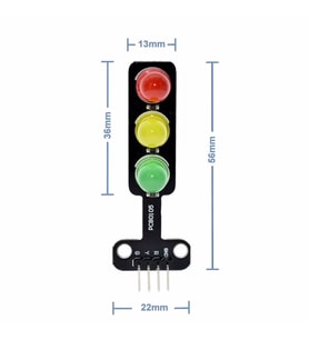 Trafik Işık Led Modülü 5V Ortak Katot 8mm Led Kırmızı Sarı Yeşil