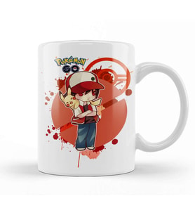Pokemon Ash Asha Kupa Bardak Porselen