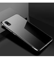 Xiaomi Redmi 7A Köşeleri Renkli Kamera Korumalı Şeffaf Kılıf (Siyah)