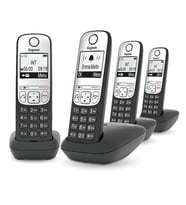Gigaset A690 Quad 4 Ahizeli Dect Telsiz Telefon (Siyah)