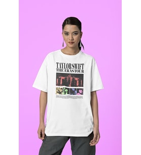 Taylor Swift The Eras Tour Albüm Baskılı Unisex Tişört, Oversize Taylor Tişört