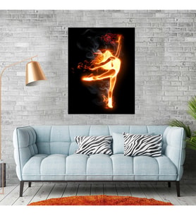 Alev (Flames) Temalı Kanvas Tablo