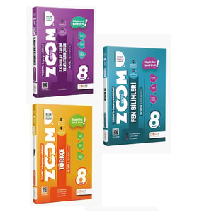 Günay Yayınları Günay Yayınları 8. Sınıf Zoom Fen + Türkçe + İnkılap 3 lü set (Çok Renkli)