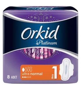 Orkid Platinum Hijyenik Ped Normal Tekli Paket 8 Ped