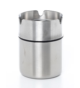 T-MAY Lüks Dekoratif Kokusuz Paslanmaz Çelik Metal Küllük 9cm (Krom)