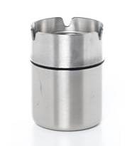 T-MAY Lüks Dekoratif Kokusuz Paslanmaz Çelik Metal Küllük 9cm (Krom)