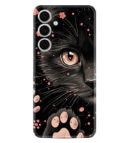 Samsung Galaxy A36 Kılıf Boutique Baskılı Resimli Kara Kedi Pcode -085