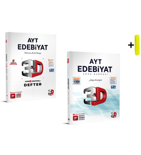 3D Yayınları Ayt Video Destekli Edebiyat Defter ve Soru Bankası Seti