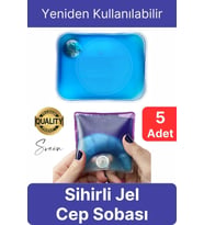 5 Adet El Cep Sobası Sihirli Jel Isıtıcı Sıcak Su Torbası Ped Isınmatik Avcı Balıkçı Dağcı Kamp
