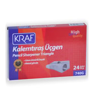 Kraf Metal Kalemtıraş üçgen 24lü 740G