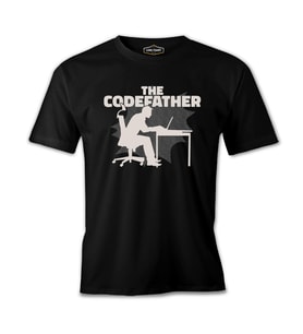 The Codefather Coding Siyah Erkek Tshirt