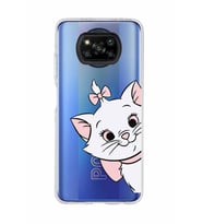 Poco X3 NFC Uyumlu Marie Kedicik Desenli Şeffaf Telefon Kılıfı
