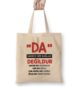 Karadeniz Sözleri Da Sadece Bir Bağlaç Bez Çanta Uzun Saplı